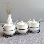Household Kitchen Utensils Seasoning Storage Box Seasoning Box Ceramic European Style