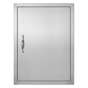 Grill-Zugangstür, 508 X 686 Mm, Einzelne Außenküchentür, Flächenbündig Montierte Edelstahltür, Vertikale Wandtür Mit Griff, Für Grillinsel, Grillstation, Außenschrank