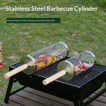 Outdoor BBQ Grill Basket With Wooden Handle