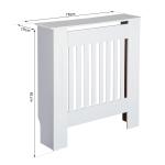 Slatted Radiator Cover Painted Cabinet MDF Lined Grill In White (78L X 19W X 81H Cm)