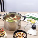 5PCS Induction Non Stick Stainless Steel Healthy Cookware Cooking Pot Stockpot