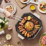 Household Non-Stick Electric Grill Korean-Style Smokeless BBQ Pan