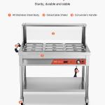 9 X 1/3 Pans Commercial Food Warmer Steam Table With Undershelf And Shield