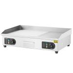 Commercial Electric Griddle, 2800W Countertop Half-Flat Top Grill, 122℉-572℉ Adjustable Temp, 28.74x15.75x0.39in Stainless Steel Griddle Grill With 2 Shovels For Home Or Restaurant (No Plug)
