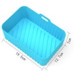 Air Fryer Silicone Pot With Handle Reusable Liner Heat Resistant Basket Rectangle Baking Accessories For Fryer Oven Microwave