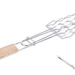 Outdoor Grilling Accessories Barbecue Tools Wooden Handle Sausage Clip Barbecue Clip Vegetable Clip Barbecue Rack