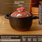 Hand-painted 3D Mushroom-cap Heat-resistant Casserole Dish