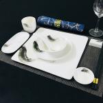 Chinese Restaurant Hotel Set Table Ceramic Dishes Tableware Set