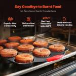 Baking Pan Set 8-Piece Nonstick Carbon Steel Bakeware Set With Silicone Handle