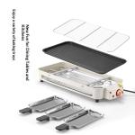 Electric BBQ Grill For Home Use Smoke-Free Multi-Functional, Double-Layered
