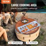 X-Marks Fire Pit Grill Grate, Round Cooking Grate, Heavy Duty Steel Campfire BBQ Grill Grid With Handle And Support X Wire, Portable Camping Cookware For Outside Party & Gathering, 30 Inch Black