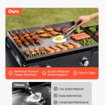 Gas Griddle, 2-Burner Flat Top Grill, 28 Inch Grill Plate Foldable Propane Griddle With Wheels, 30000 BTU Outdoor Flat Top Grills For Pan-Frying, Grilling, Stir-Frying, & BBQ, Pulse Ignition