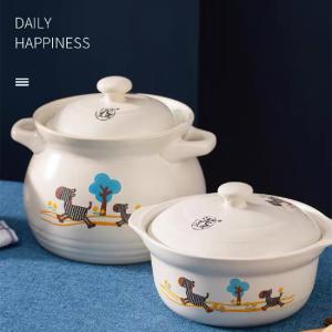 Casserole Stew Household Coal-fired Gas Soup Ceramic High Temperature Resistant Stew Tile