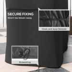 147 X 61cm Plastic Coated Protective Grill Cover - Black