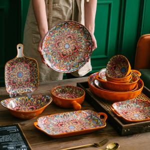 Dishes Suit Vintage Underglaze Household Bowls And Dishes
